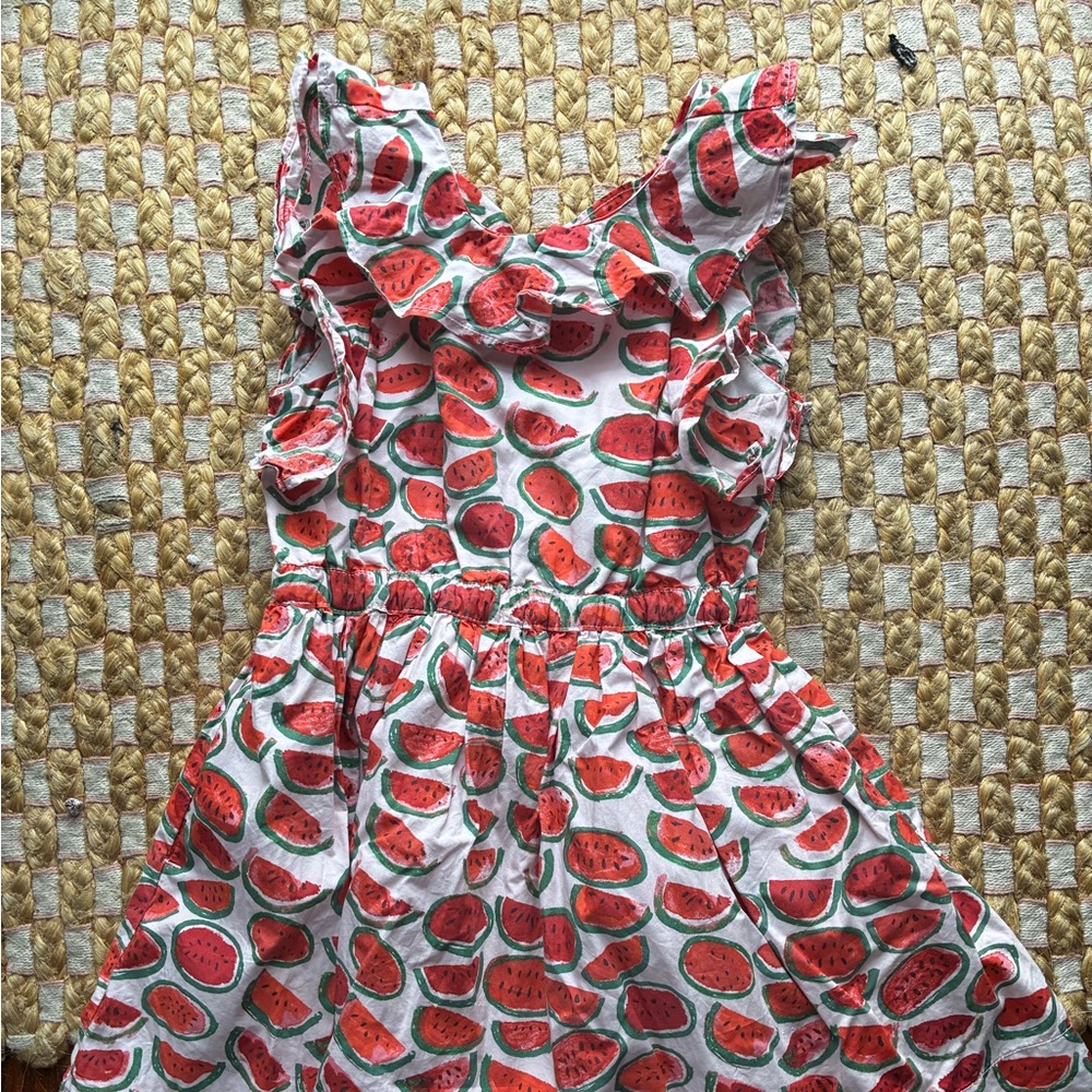 Jcrew kids Watermelon Print Ruffle Dress